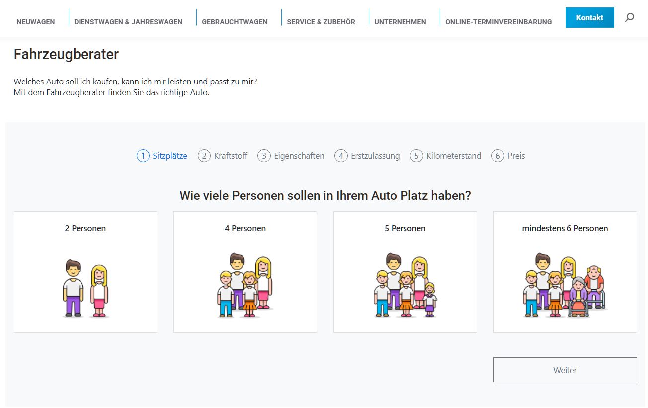 Fahrzeugberater 2 Übersicht über das Fahrzeugberater Tool