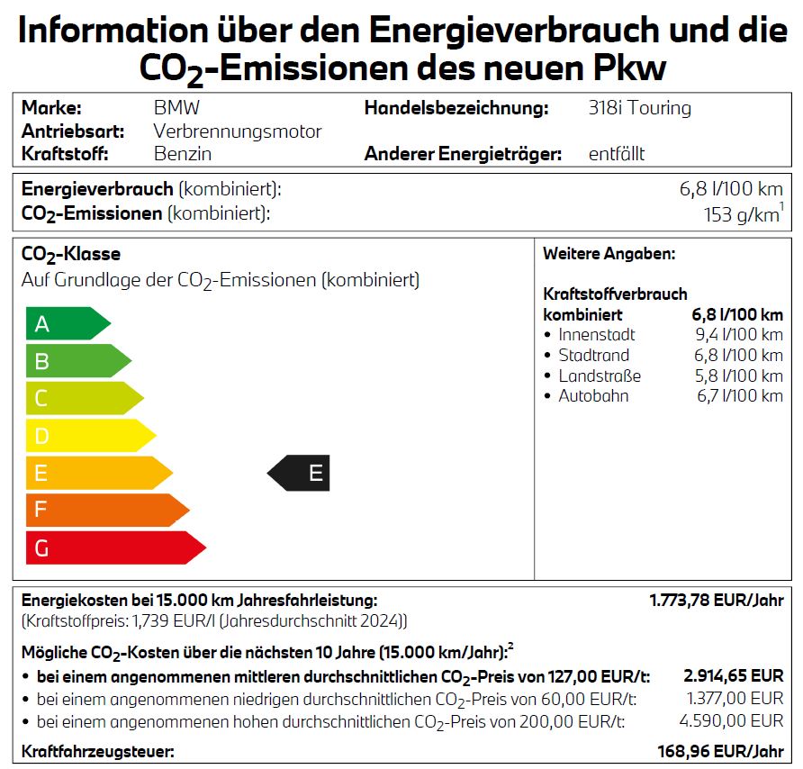 Energielabel 318i Touring Energielabel 318i Touring