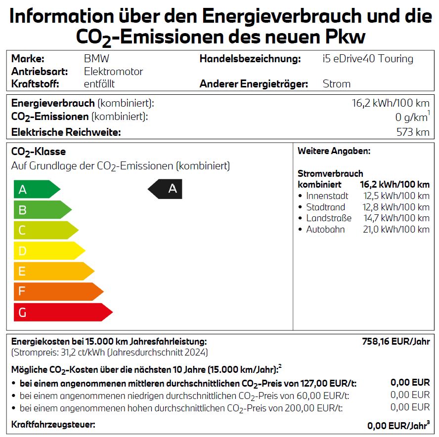 Energielabel I5 EDrive40 Touring Energielabel I5 EDrive40 Touring