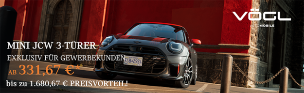 MINI JCW 3 Türer Teaser Gewerbe MINI JCW 3 Türer für Gewerbekunden